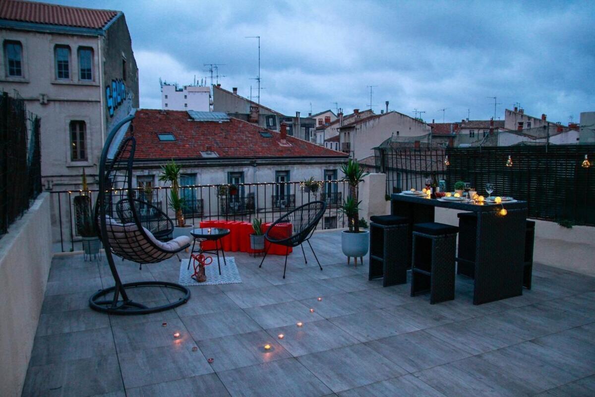 L'Amoureux - Terrasse Et Climatisation Coeur De Ville Montpellier Buitenkant foto