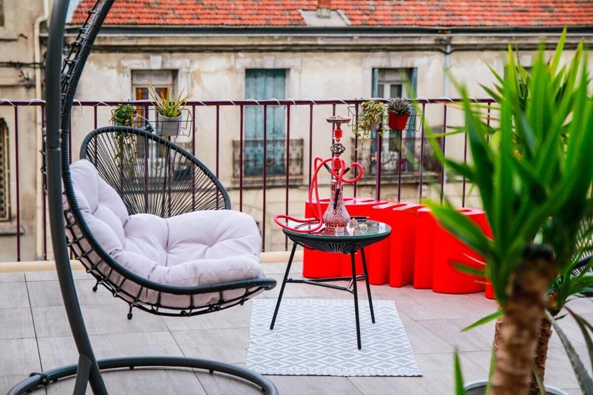 L'Amoureux - Terrasse Et Climatisation Coeur De Ville Montpellier Buitenkant foto